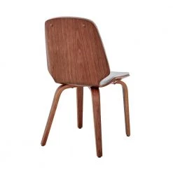 Brinley Grey Faux Leather and Walnut Wood Dining Room Accent Chair by Armen Living -Armen Living Online Shop graywalnut armen living dining chairs lcbnsiwagr 4f 1000