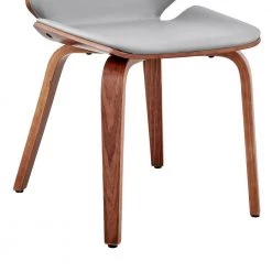 Brinley Grey Faux Leather and Walnut Wood Dining Room Accent Chair by Armen Living -Armen Living Online Shop graywalnut armen living dining chairs lcbnsiwagr 76 1000