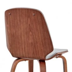 Brinley Grey Faux Leather and Walnut Wood Dining Room Accent Chair by Armen Living -Armen Living Online Shop graywalnut armen living dining chairs lcbnsiwagr fa 1000