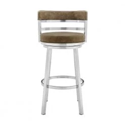 Madrid Contemporary 26 in. Counter Height Barstool in Brushed Stainless Steel Finish and Green Faux Leather by Armen Living 14 Madrid Contemporary 26 in. Counter Height Barstool in Brushed Stainless Steel Finish and Green Faux Leather by Armen Living -Armen Living Online Shop green armen living bar stools lcmababsgrn26 c3 1000