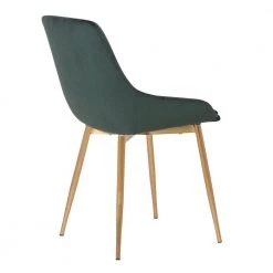 Heidi Contemporary Dining Chair in Gold Metal Finish and Green Velvet by Armen Living -Armen Living Online Shop green armen living dining chairs lchesigldgrn 1f 1000