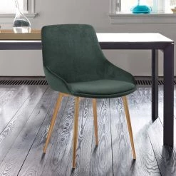 Heidi Contemporary Dining Chair in Gold Metal Finish and Green Velvet by Armen Living -Armen Living Online Shop green armen living dining chairs lchesigldgrn 31 1000