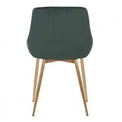 Heidi Contemporary Dining Chair in Gold Metal Finish and Green Velvet by Armen Living -Armen Living Online Shop green armen living dining chairs lchesigldgrn 44 1000