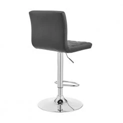 The Duval 24-32 in.H Adjustable Gray Faux Leather Swivel Bar Stool by Armen Living -Armen Living Online Shop grey armen living bar stools lcdubachrgr 1f 1000
