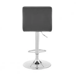 The Duval 24-32 in.H Adjustable Gray Faux Leather Swivel Bar Stool by Armen Living -Armen Living Online Shop grey armen living bar stools lcdubachrgr 44 1000