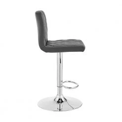 The Duval 24-32 in.H Adjustable Gray Faux Leather Swivel Bar Stool by Armen Living -Armen Living Online Shop grey armen living bar stools lcdubachrgr 4f 1000