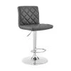 The Duval 24-32 in.H Adjustable Gray Faux Leather Swivel Bar Stool by Armen Living 2 The Duval 24-32 in.H Adjustable Gray Faux Leather Swivel Bar Stool by Armen Living -Armen Living Online Shop grey armen living bar stools lcdubachrgr 64 1000