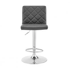 The Duval 24-32 in.H Adjustable Gray Faux Leather Swivel Bar Stool by Armen Living -Armen Living Online Shop grey armen living bar stools lcdubachrgr c3 1000