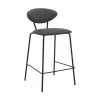 Neo 35 in. Gray Modern Faux Leather and Metal Counter Height Bar Stool by Armen Living 1 Neo 35 in. Gray Modern Faux Leather and Metal Counter Height Bar Stool by Armen Living -Armen Living Online Shop grey armen living bar stools lcnebablgr26 64 1000
