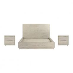 Abbey 3-Piece Silver Grey Oak Queen Bedroom Set by Armen Living
