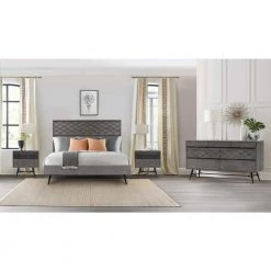 Makena 4-Piece Grey Acacia King Bedroom Set by Armen Living 19 Makena 4-Piece Grey Acacia King Bedroom Set by Armen Living -Armen Living Online Shop grey armen living bedroom sets setmkbdkg4a 31 1000