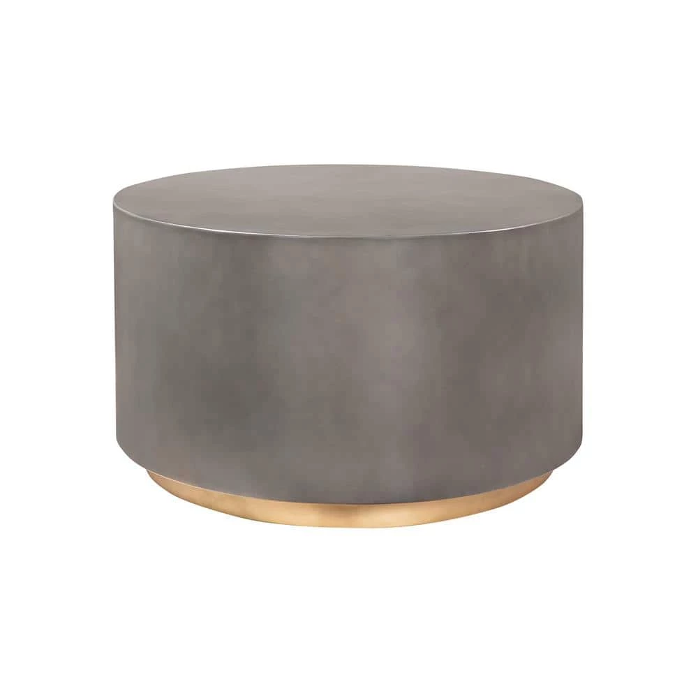 Anais 51 in. Grey Round Concrete Coffee Table by Armen Living 6 Anais 51 in. Grey Round Concrete Coffee Table by Armen Living - Image 4