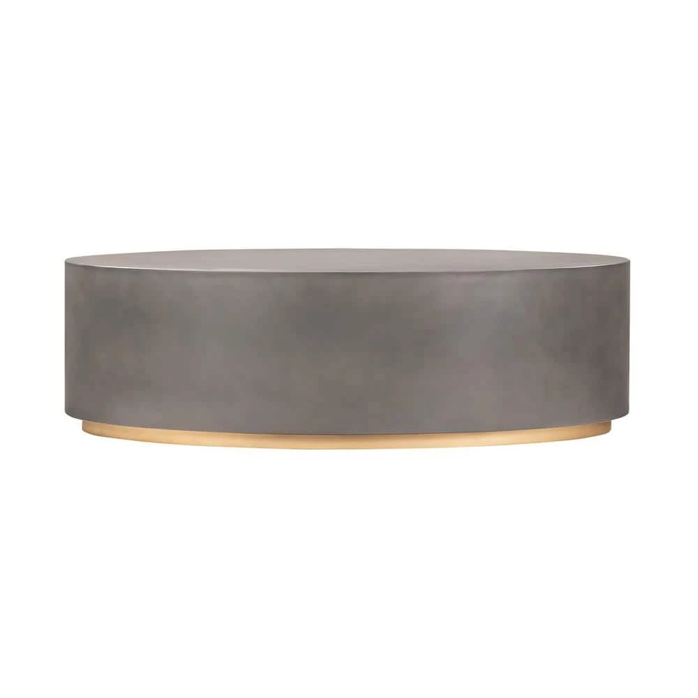 Anais 51 in. Grey Round Concrete Coffee Table by Armen Living 3 Anais 51 in. Grey Round Concrete Coffee Table by Armen Living