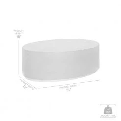 Anais 51 in. Grey Round Concrete Coffee Table by Armen Living 18 Anais 51 in. Grey Round Concrete Coffee Table by Armen Living -Armen Living Online Shop grey armen living coffee tables lcawcogr 76 1000