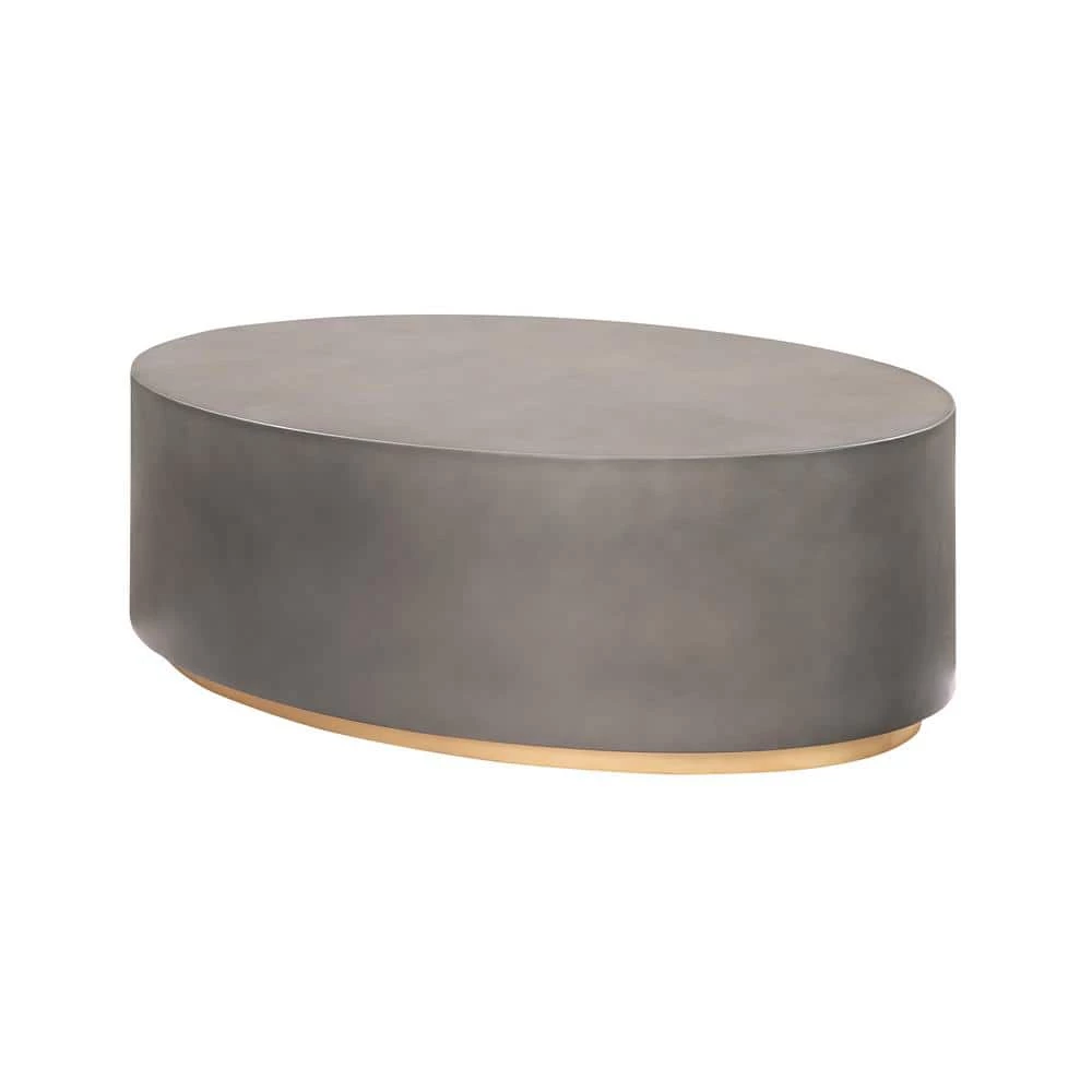 Anais 51 in. Grey Round Concrete Coffee Table by Armen Living 5 Anais 51 in. Grey Round Concrete Coffee Table by Armen Living - Image 3