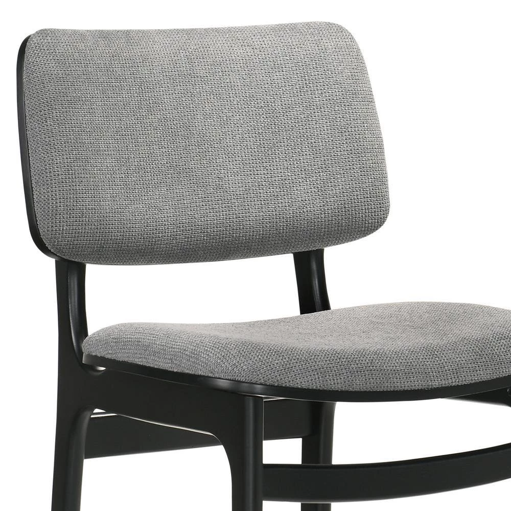 Lima Black and Grey Wood Accent Fabric Dining Chairs (Set of 2) by Armen Living 8 Lima Black and Grey Wood Accent Fabric Dining Chairs (Set of 2) by Armen Living - Image 6