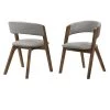 Rowan Walnut and Grey Mid-Century Modern Accent Fabric Dining Chair (Set of 2) by Armen Living 2 Rowan Walnut and Grey Mid-Century Modern Accent Fabric Dining Chair (Set of 2) by Armen Living -Armen Living Online Shop grey armen living dining chairs lcrwsigrwa 64 1000