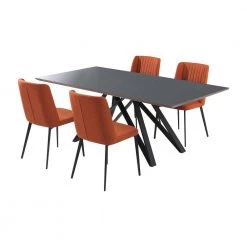 Maine 5-Piece Grey Dining Set by Armen Living