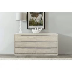 Abbey 6-Drawer Grey Dresser 32 in. H x 18 in. W x 63 in. D by Armen Living -Armen Living Online Shop grey armen living dressers lcajdrgr 31 1000