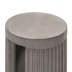Wave 16 in. W Grey 18 in. H Round Concrete End Table by Armen Living -Armen Living Online Shop grey armen living end side tables lclkstgr 1f 1000