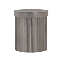 Wave 16 in. W Grey 18 in. H Round Concrete End Table by Armen Living -Armen Living Online Shop grey armen living end side tables lclkstgr c3 1000