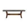 Picadilly 87 in. Rectangle Grey Concrete Top with Acacia Wood Frame (Seats 8) by Armen Living -Armen Living Online Shop grey armen living kitchen dining tables lcpjdicc 64 1000