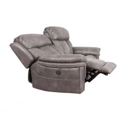 Estelle 66 in. Grey Polyester 2-Seater Loveseat with Power Reclining by Armen Living -Armen Living Online Shop grey armen living loveseats lces2gm 44 1000