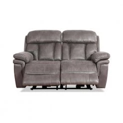 Estelle 66 in. Grey Polyester 2-Seater Loveseat with Power Reclining by Armen Living -Armen Living Online Shop grey armen living loveseats lces2gm 4f 1000