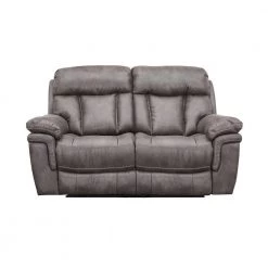 Estelle 66 in. Grey Polyester 2-Seater Loveseat with Power Reclining by Armen Living -Armen Living Online Shop grey armen living loveseats lces2gm c3 1000