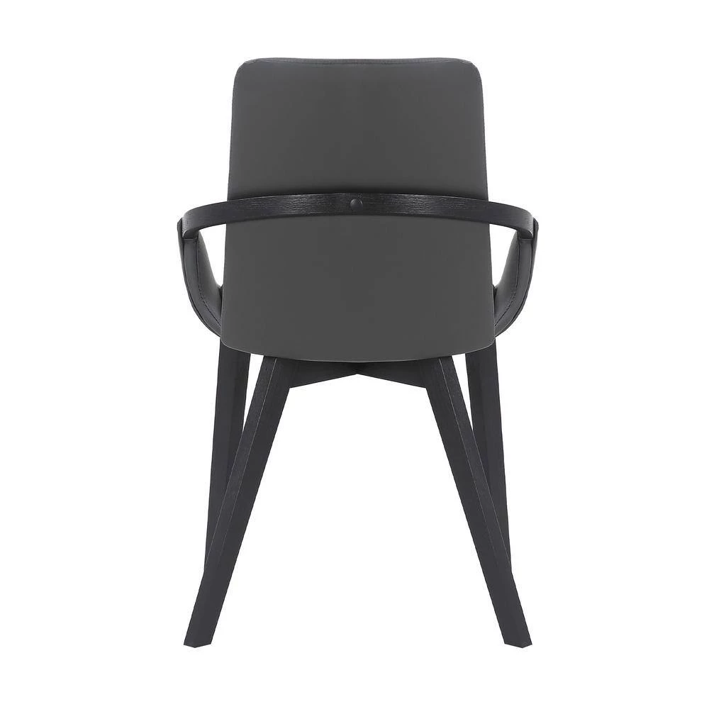 Greisen Charcoal Wood and Grey Fabric Upholstered Dining Room Chair by Armen Living 7 Greisen Charcoal Wood and Grey Fabric Upholstered Dining Room Chair by Armen Living - Image 5