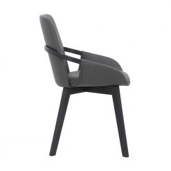 Greisen Charcoal Wood and Grey Fabric Upholstered Dining Room Chair by Armen Living 11 Greisen Charcoal Wood and Grey Fabric Upholstered Dining Room Chair by Armen Living -Armen Living Online Shop grey black armen living dining chairs lcgrchgr 4f 1000
