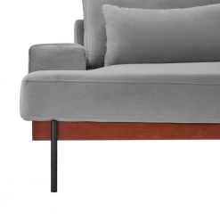 Monet 86 in. Gray/Black Velvet 3-Seat Sofa by Armen Living -Armen Living Online Shop grey black armen living sofas couches lcmosogrey 1f 1000