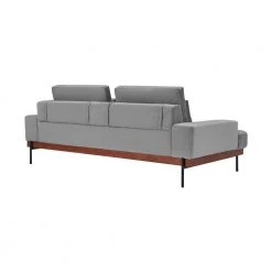 Monet 86 in. Gray/Black Velvet 3-Seat Sofa by Armen Living -Armen Living Online Shop grey black armen living sofas couches lcmosogrey 4f 1000