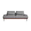 Monet 86 in. Gray/Black Velvet 3-Seat Sofa by Armen Living -Armen Living Online Shop grey black armen living sofas couches lcmosogrey 64 1000