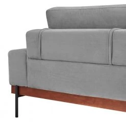 Monet 86 in. Gray/Black Velvet 3-Seat Sofa by Armen Living -Armen Living Online Shop grey black armen living sofas couches lcmosogrey fa 1000