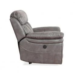 Estelle Gunmetal Polyester Fabric Recliner Chair by Armen Living -Armen Living Online Shop gunmetal armen living recliners lces1gm 1f 1000