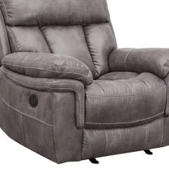 Estelle Gunmetal Polyester Fabric Recliner Chair by Armen Living -Armen Living Online Shop gunmetal armen living recliners lces1gm d4 1000