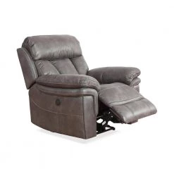 Estelle Gunmetal Polyester Fabric Recliner Chair by Armen Living -Armen Living Online Shop gunmetal armen living recliners lces1gm fa 1000