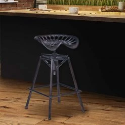 Osbourne Adjustable Bar Stool in Industrial Copper Metal by Armen Living -Armen Living Online Shop industrial copper armen living bar stools lcosstreco26 31 1000