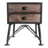 Mathis Industrial Grey 2-Drawer End Table by Armen Living -Armen Living Online Shop industrial grey armen living end side tables lcmtlasbpi 64 1000