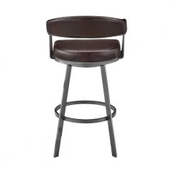 Chelsea 34 in. Chocolate Metal Bar Stool with Faux Leather Seat by Armen Living 16 Chelsea 34 in. Chocolate Metal Bar Stool with Faux Leather Seat by Armen Living -Armen Living Online Shop java finish paint armen living bar stools lccsbajvcho26 44 1000