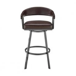 Chelsea 34 in. Chocolate Metal Bar Stool with Faux Leather Seat by Armen Living 13 Chelsea 34 in. Chocolate Metal Bar Stool with Faux Leather Seat by Armen Living -Armen Living Online Shop java finish paint armen living bar stools lccsbajvcho26 c3 1000