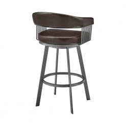 Chelsea 38 in. Chocolate Metal Bar Stool with Faux Leather Seat by Armen Living 15 Chelsea 38 in. Chocolate Metal Bar Stool with Faux Leather Seat by Armen Living -Armen Living Online Shop java finish paint armen living bar stools lccsbajvcho30 1f 1000