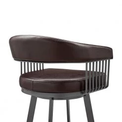 Chelsea 38 in. Chocolate Metal Bar Stool with Faux Leather Seat by Armen Living 18 Chelsea 38 in. Chocolate Metal Bar Stool with Faux Leather Seat by Armen Living -Armen Living Online Shop java finish paint armen living bar stools lccsbajvcho30 76 1000