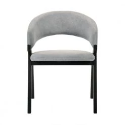 Talulah Gray Fabric and Black Veneer Dining Side Chairs (Set of 2) by Armen Living -Armen Living Online Shop lctasigrbl armen living dining chairs lctasigrbl 4f 1000