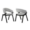 Talulah Gray Fabric and Black Veneer Dining Side Chairs (Set of 2) by Armen Living -Armen Living Online Shop lctasigrbl armen living dining chairs lctasigrbl 64 1000