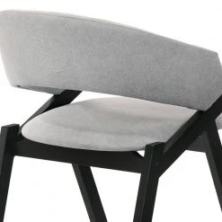 Talulah Gray Fabric and Black Veneer Dining Side Chairs (Set of 2) by Armen Living -Armen Living Online Shop lctasigrbl armen living dining chairs lctasigrbl fa 1000