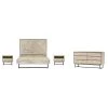 Peridot 4-Piece Natural Acacia Queen Bedroom Set by Armen Living