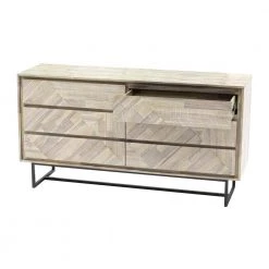 Peridot 6-Drawer Natural Dresser 33 in. H x 18 in. W x 61 in. D by Armen Living -Armen Living Online Shop natural armen living dressers lcpedrnat 4f 1000