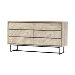 Peridot 6-Drawer Natural Dresser 33 in. H x 18 in. W x 61 in. D by Armen Living -Armen Living Online Shop natural armen living dressers lcpedrnat c3 1000